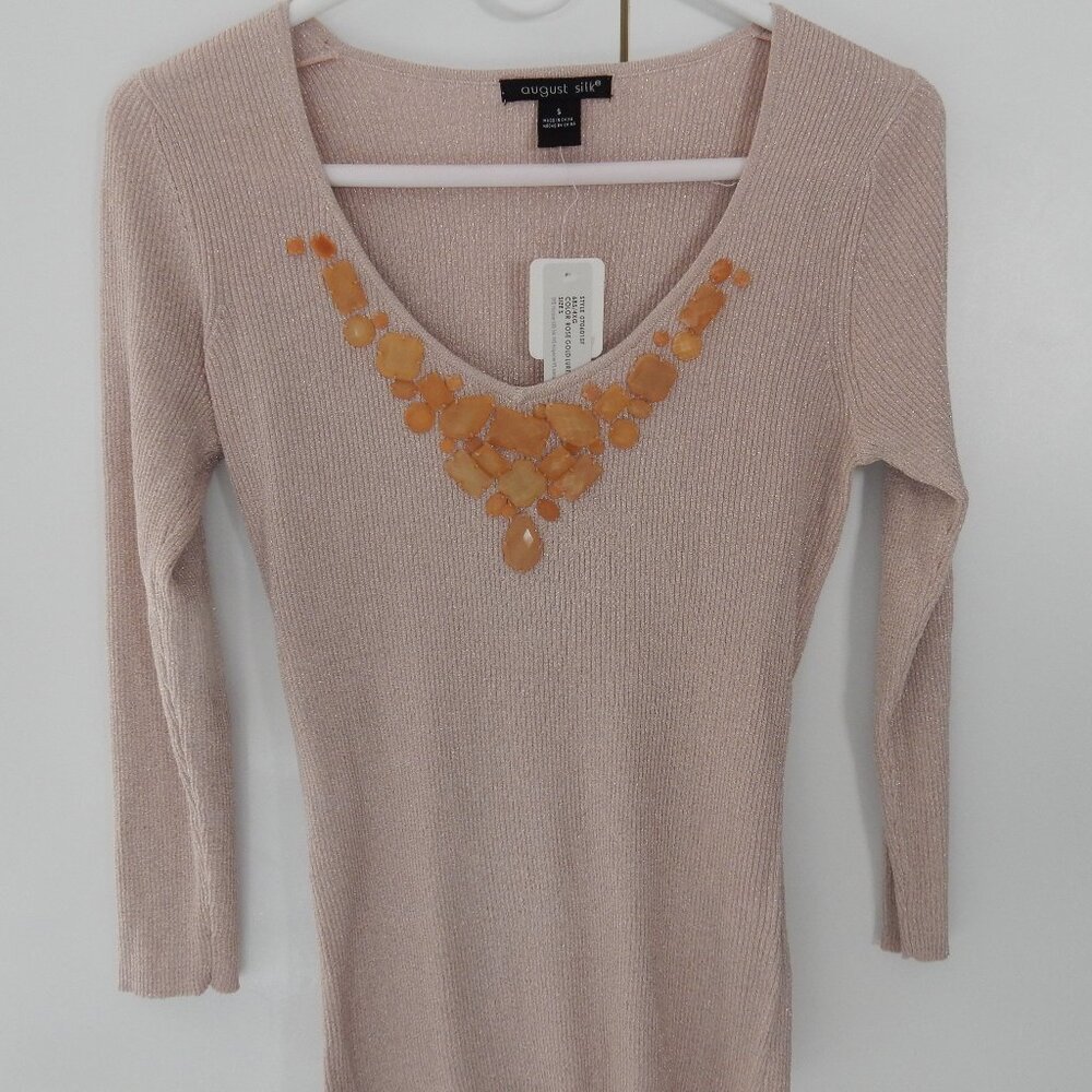 Sweater with beads. August Silk size small.